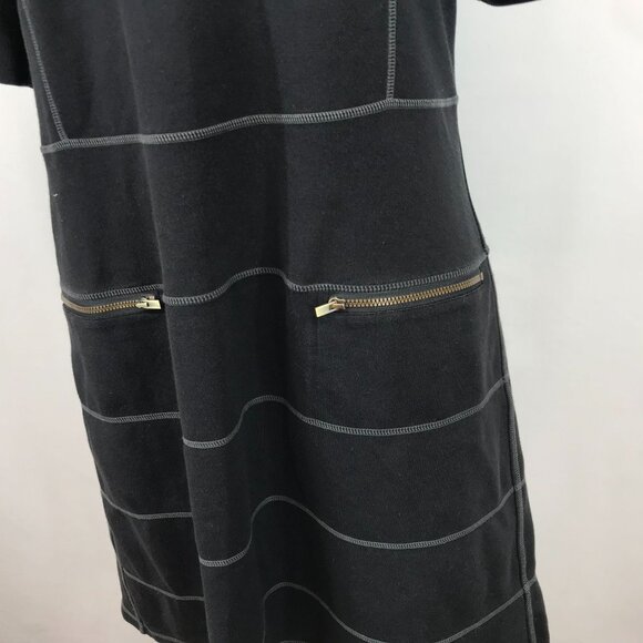 Athleta Black Scoop Neck A-Line Dress - Picture 2 of 6